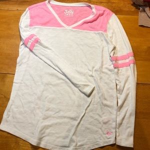 Justice long sleeve varsity tee